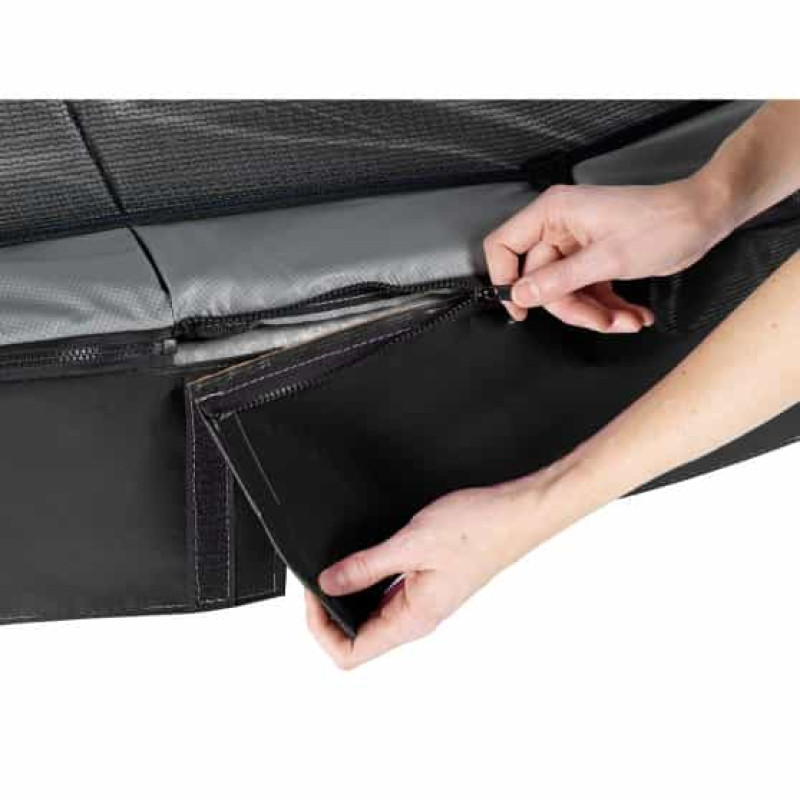 Батут Exit Elegant Premium Black 214x366 см з сіткою Deluxe