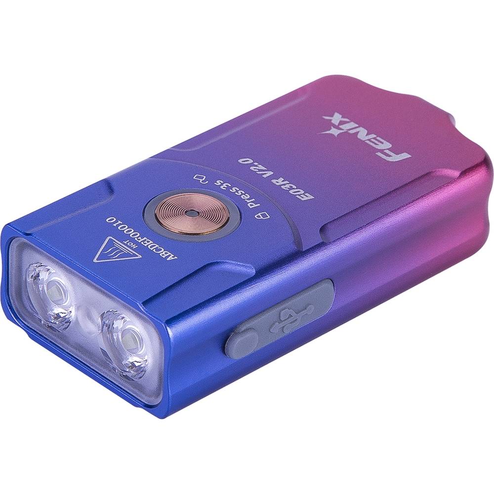 Фонарик наключный Fenix E03R V2.0, сиреневый