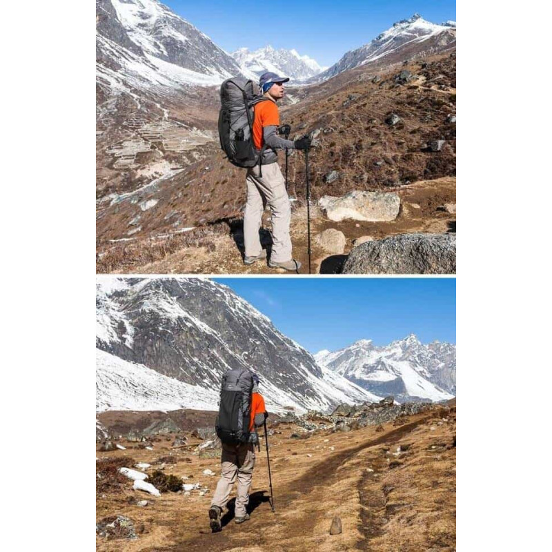 Рюкзак туристический Naturehike Rock NH19BP095, 60+5 л, черный