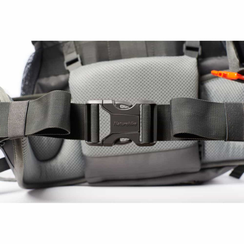 Рюкзак туристический Naturehike NH70B070-B, 70 л + 5 л, черно-серый