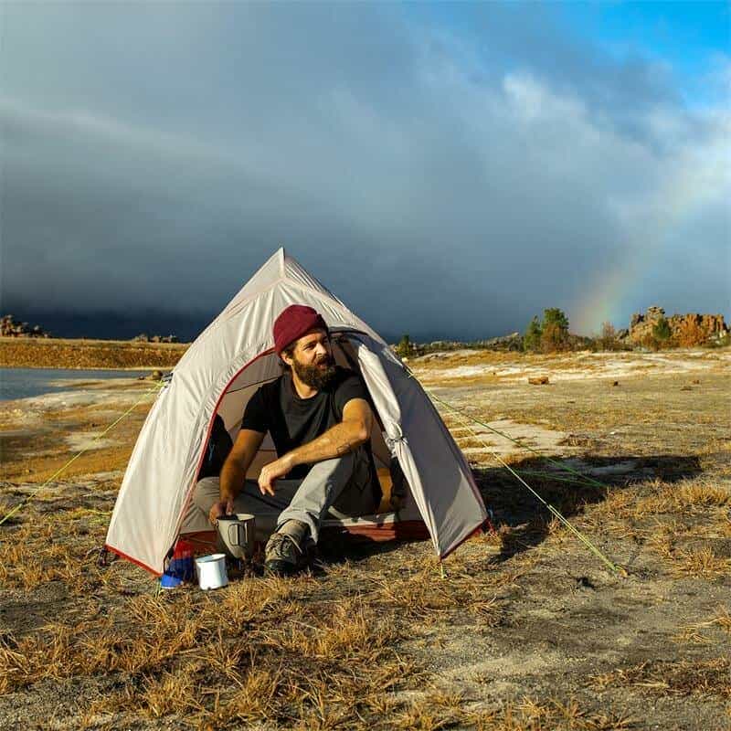 Ультралегкая двухместная палатка с подстилкой Naturehike Cloud Up 2 Updated NH17T001-T, 20D, серая