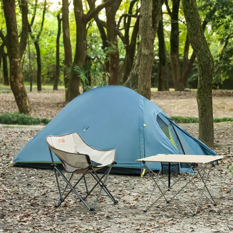 Крісло складане Naturehike NH20JJ022 600D Oxford Cotton / сталь, чорне