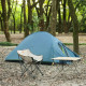 Крісло складане Naturehike NH20JJ022 600D Oxford Cotton / сталь, чорне