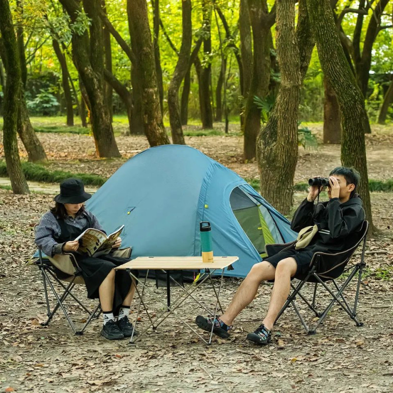 Крісло складане Naturehike NH20JJ022 600D Oxford Cotton / сталь, чорне