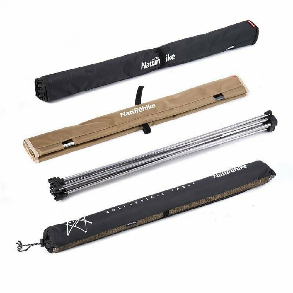 Складной стол Naturehike NH20JJ020, 1680D Oxford / алюминий, Размер L, черный