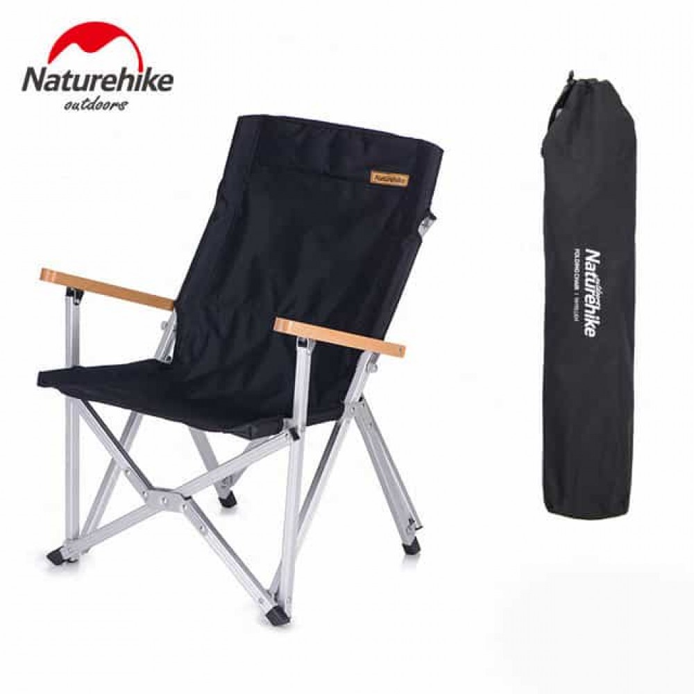 Кресло складное Naturehike Shangye NH19JJ004, алюминий, черное