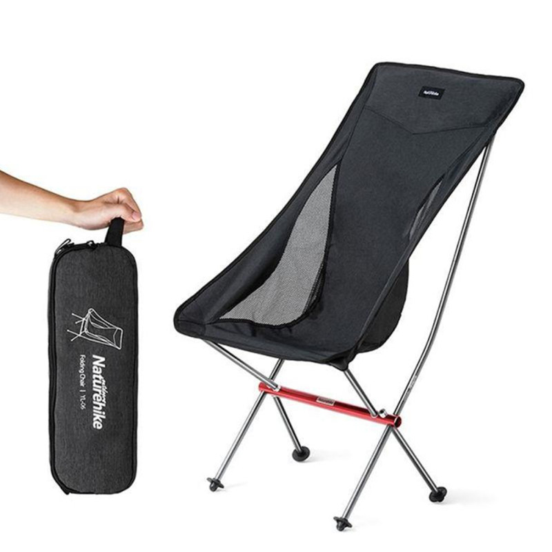 Крісло складане NaturehikeYL06 Alu Folding Moon Chair NH18Y060-Z, чорне