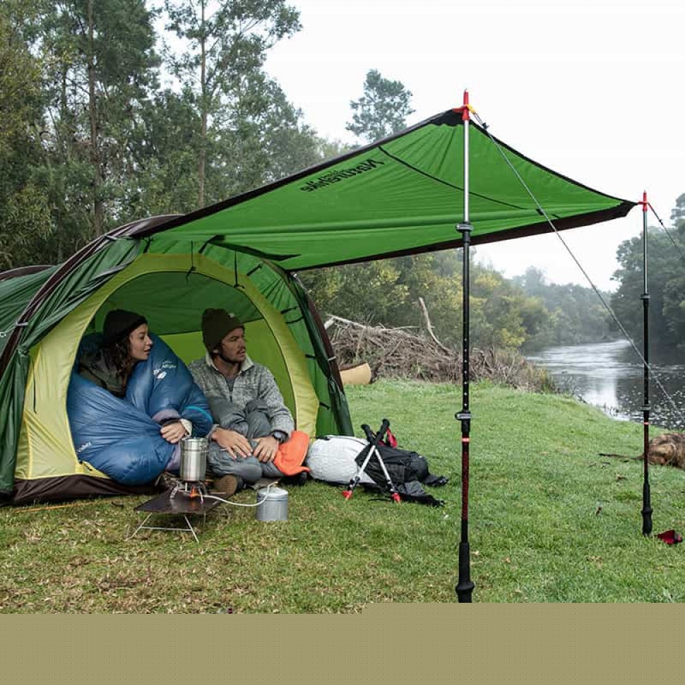 Двухместная палатка-тоннель Naturehike Cloud tunnel 2 NH20ZP006, 20D, темно-зеленая