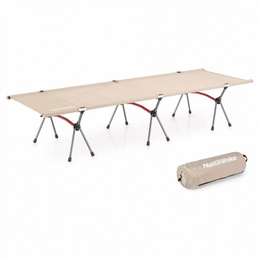 Ліжко складане Naturehike ультралегке NH19JJ006, алюміній, бежеве