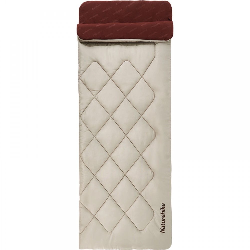 Спальный мешок Naturehike R150 CNH22SD005, бордовый/бежевый