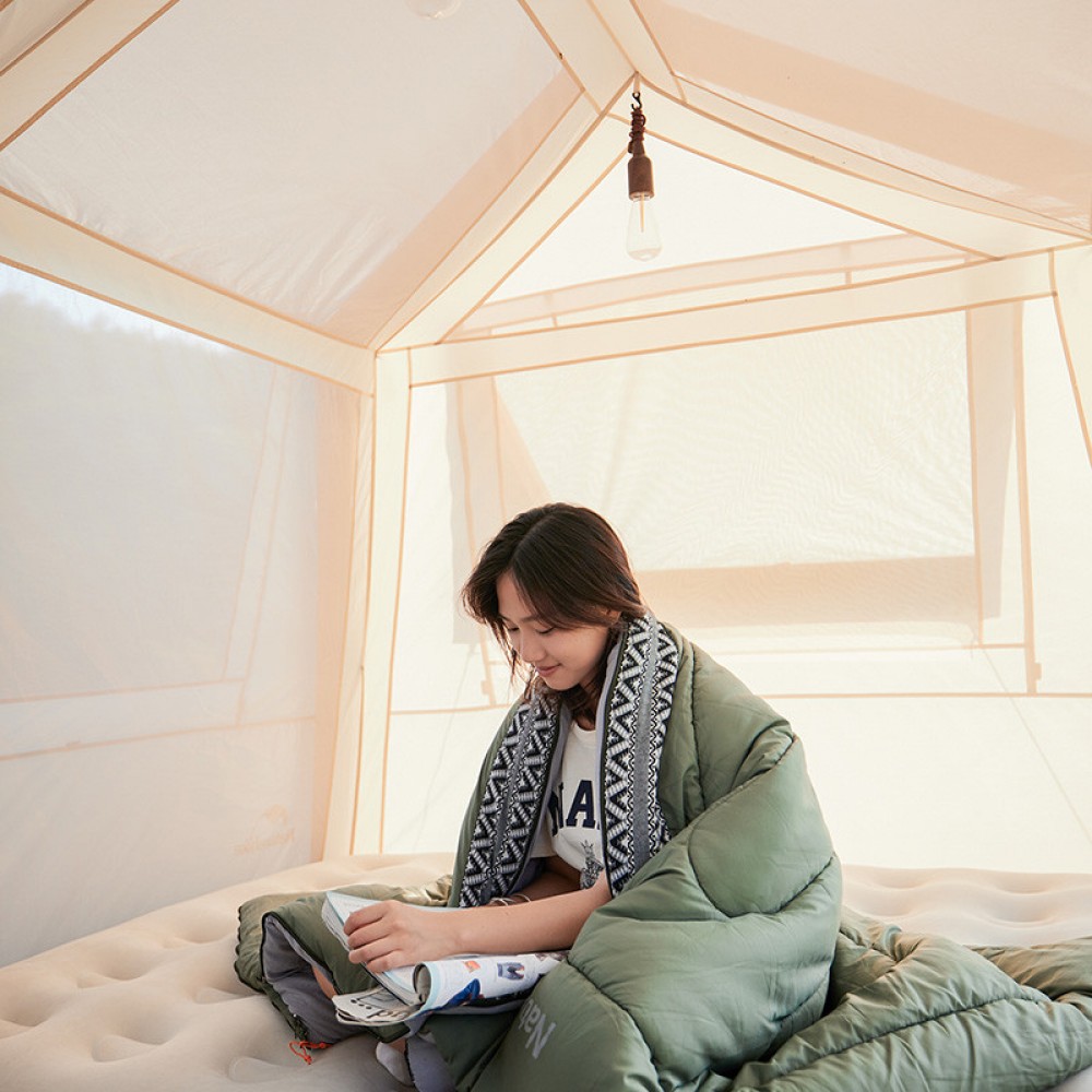 Спальный мешок Naturehike L150 NH20MSD05, (13°C) правый, темно-зеленый