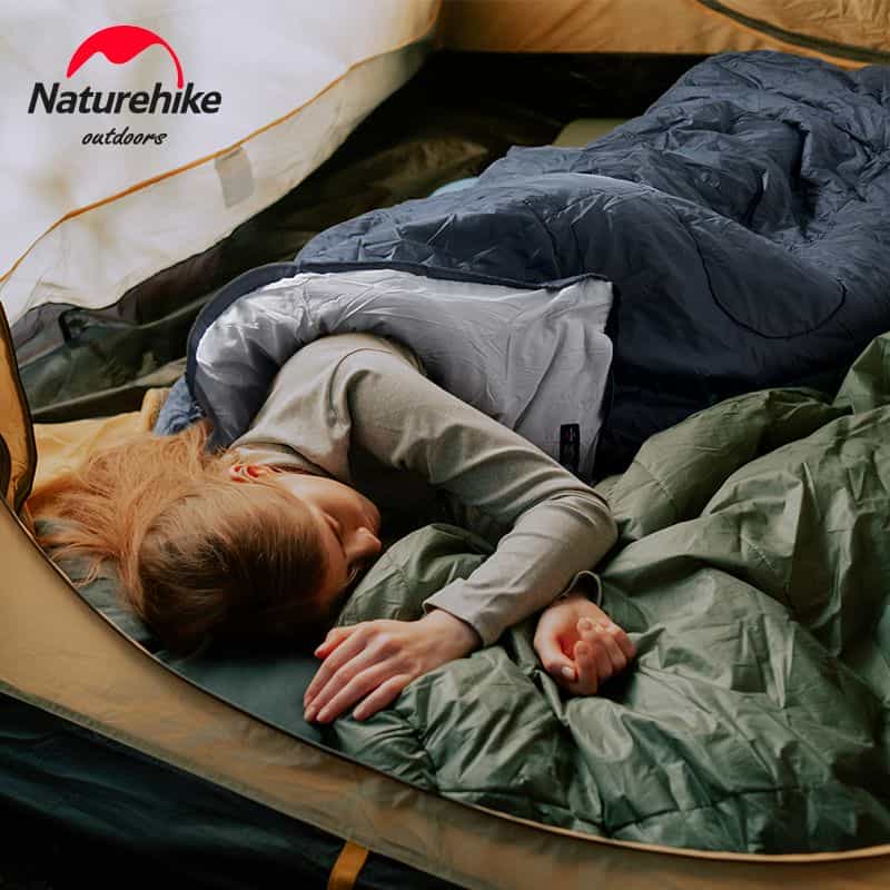 Спальный мешок Naturehike Y150L NH21MSD08, правый, серо-голубой