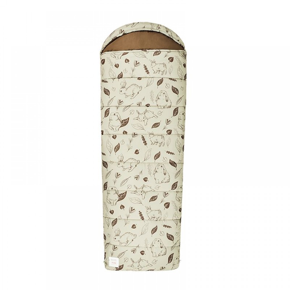 Спальный мешок Naturehike MT180 CNH22SD015, левый, бежевый с принтом