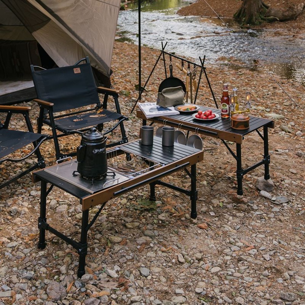 Складной стол Naturehike NH21JU011, алюминий / бук