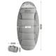 Спальный мешок овальный Naturehike PS200 NH20MSD03, правый, серый