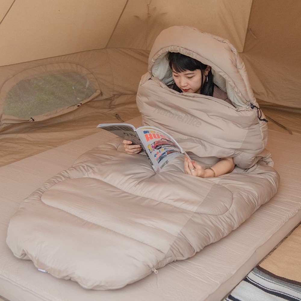 Спальный мешок овальный Naturehike PS300 NH20MSD03, правый, бежевый