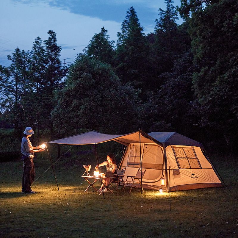Палатка с навесом Naturehike Village CNK2300ZP022, маленькая коричневая