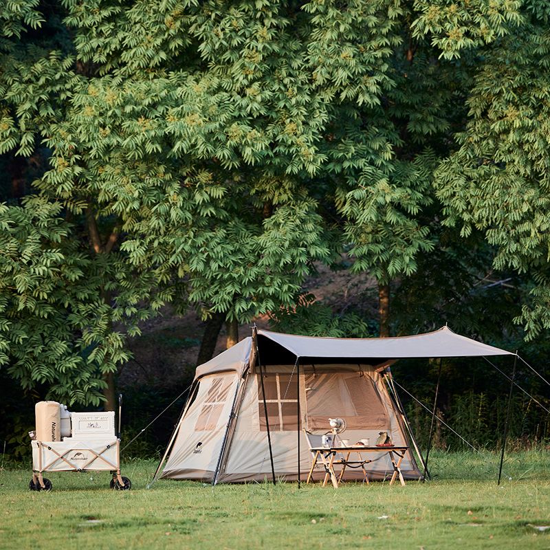 Палатка с навесом Naturehike Village CNK2300ZP022, маленькая коричневая