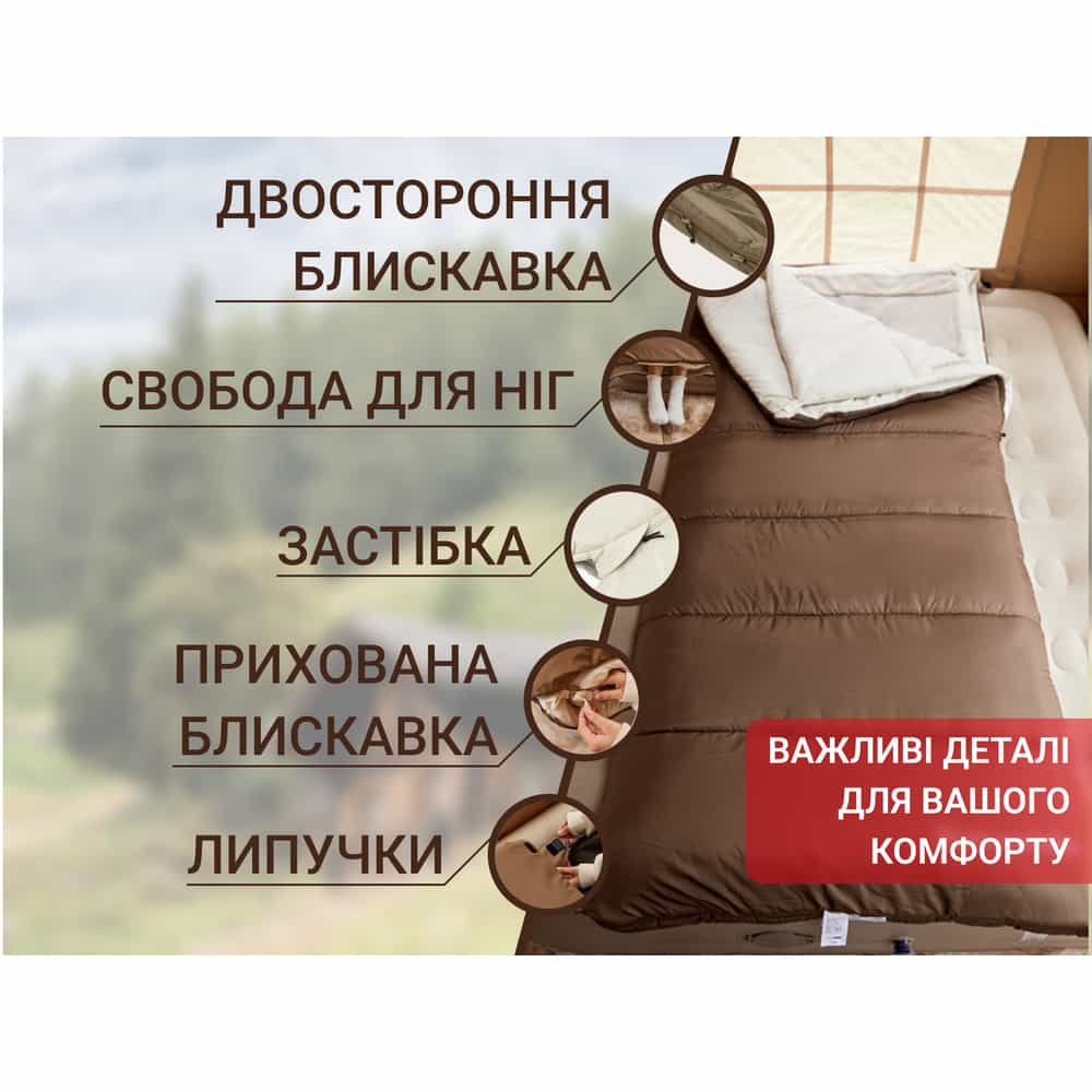 Спальный мешок 3 в 1 Naturehike CR450 CNH22SD011, коричневый