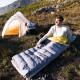 Спальник с натуральным пухом Naturehike CW400 NH18C400-D, размер L, желто-серый