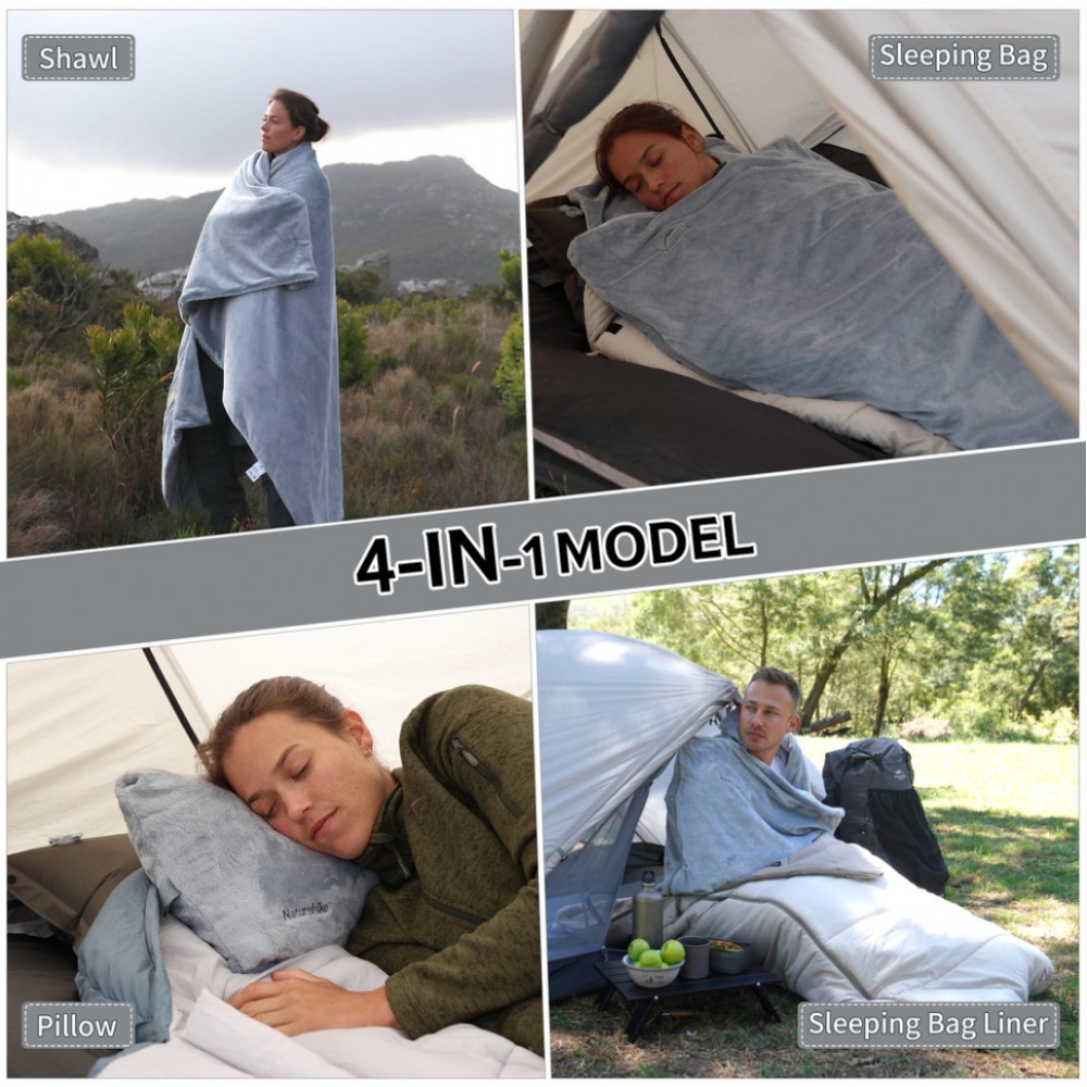 Спальний мішок - подушка Naturehike CNK2300SD022, світло-сірий