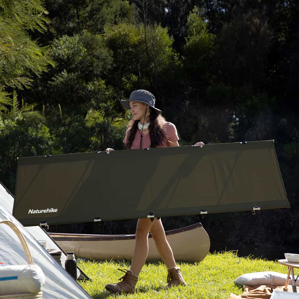 Ліжко складане Naturehike XJC05 NH20JJ001, Поліестер Oxford / алюміній, чорне