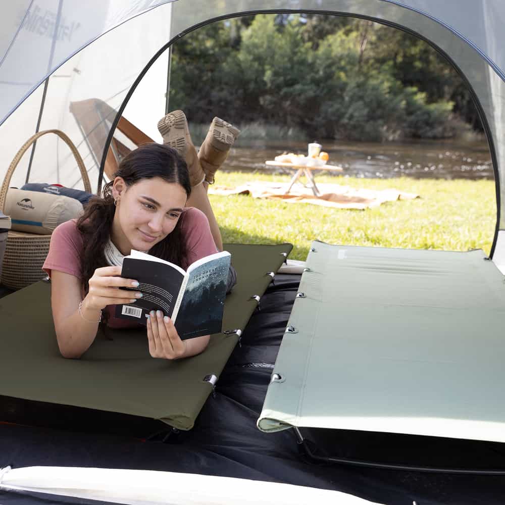 Ліжко складане Naturehike XJC05 NH20JJ001, Поліестер Oxford / алюміній, чорне