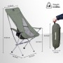 Кресло складное Naturehike CNK2300JU0003, зеленое
