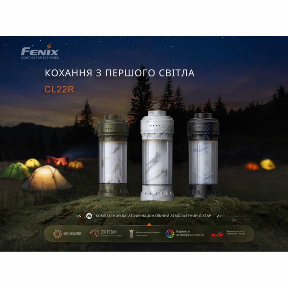 Кемпинговый фонарь Fenix CL22R, черный