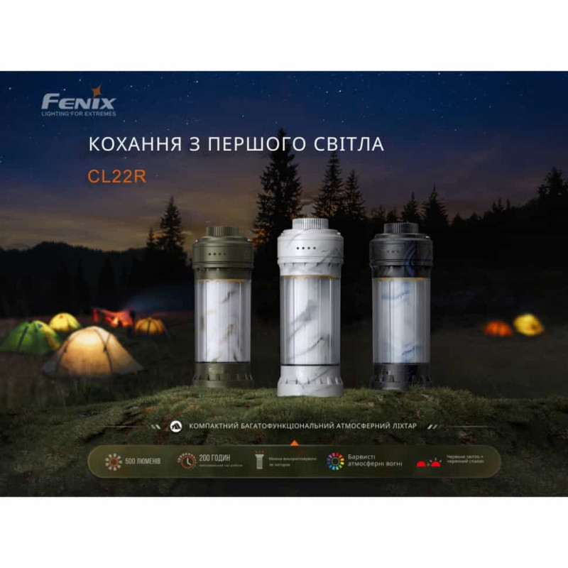 Кемпинговый фонарь Fenix CL22R, черный