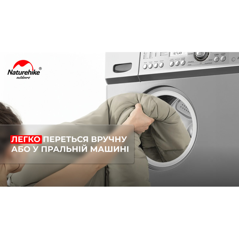 Спальник з капюшоном Naturehike M400 NH20MSD02, (1°C), правий, сірий