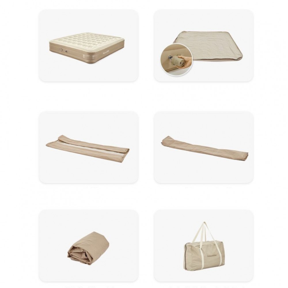 Матрас надувной одинарный Naturehike CNH22DZ015, с встроенным насосом