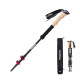 Треккинговая палка Naturehike NH20DS003, 135 см, черный/красный