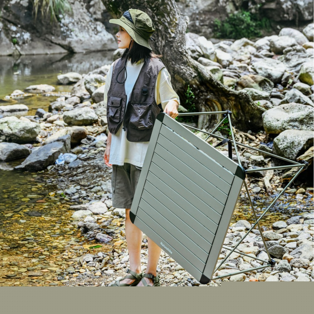 Складаний стіл Naturehike CNK2450JJ013, M, алюміній, сірий