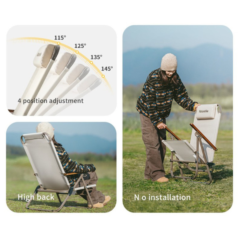 Кресло складное Naturehike CNK2550JJ012, железо, черный