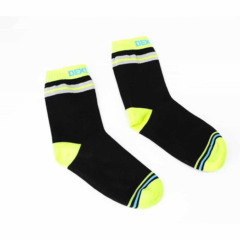 Носки водонепроницаемые Dexshell Pro visibility Cycling, р-р L (43-46), с зеленой полоской