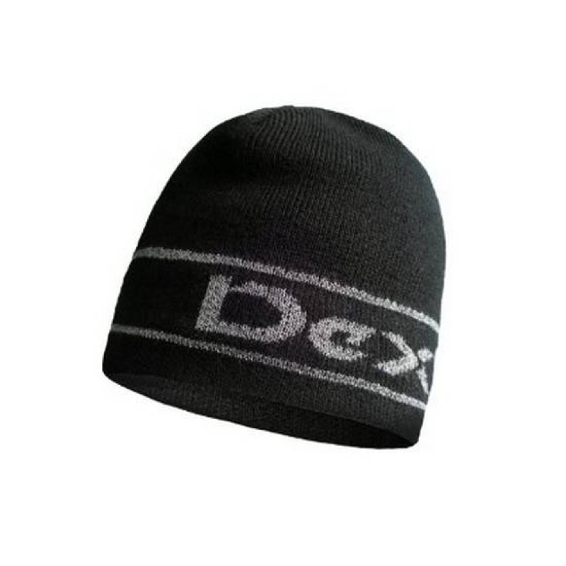 Шапка водонепроницаемая Dexshell Beanie Reflective Logo черная с логотипом S/M 56-58 см