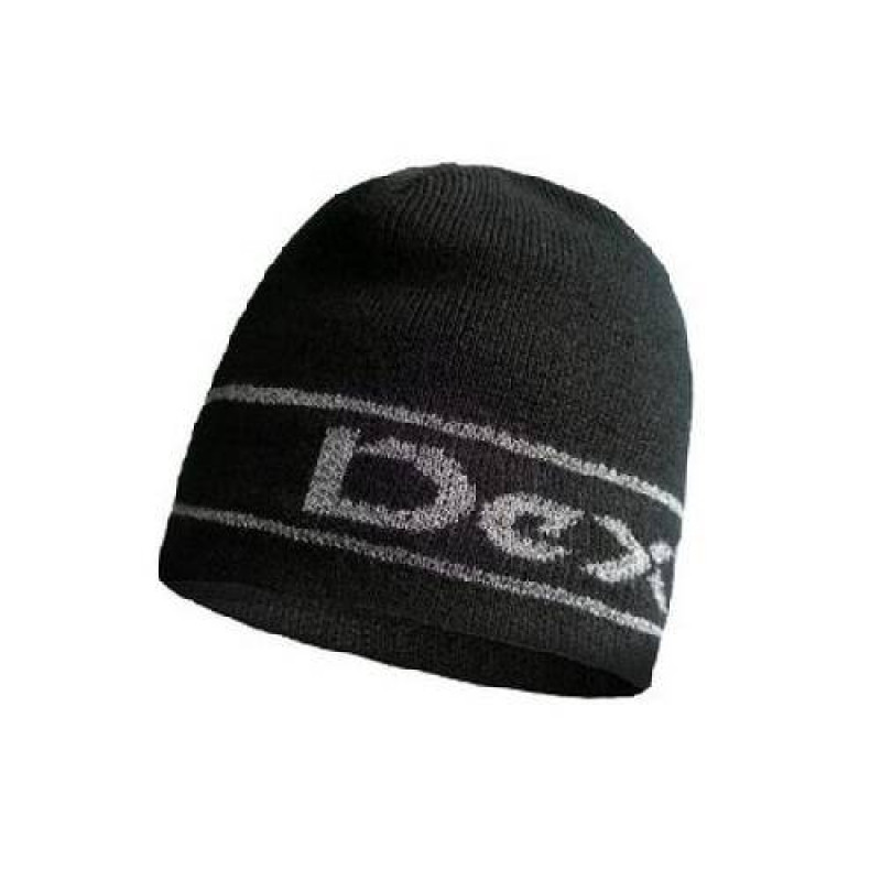 Шапка водонепроницаемая Dexshell Beanie Reflective Logo черная с логотипом S/M 56-58 см