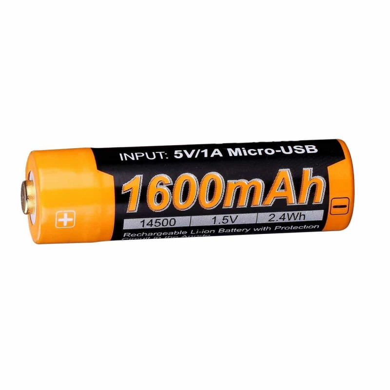 Аккумулятор 14500 Fenix ARB-L14-1600Umicro usb зарядка