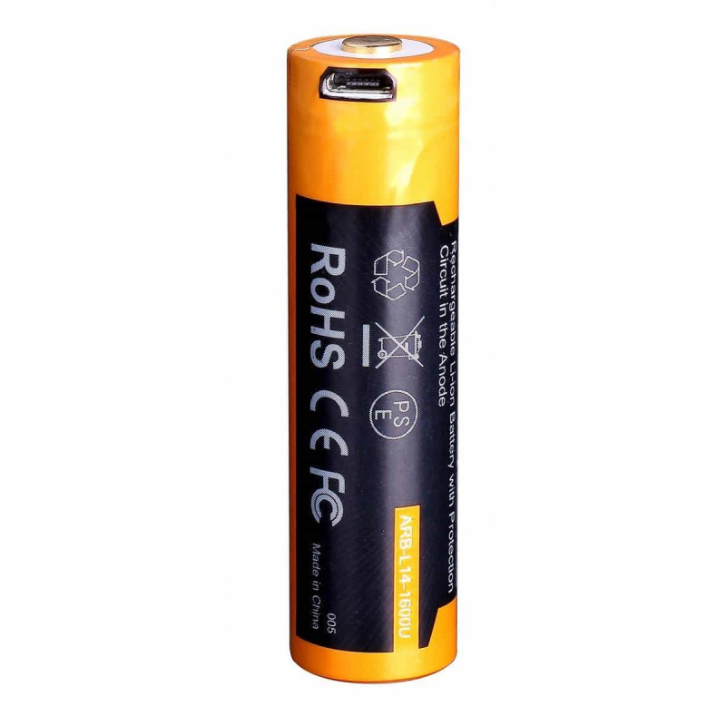 Аккумулятор 14500 Fenix ARB-L14-1600Umicro usb зарядка
