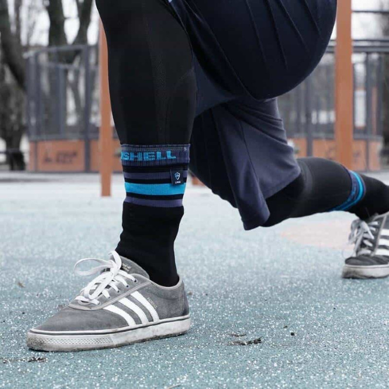Носки водонепроницаемые Dexshell Ultra Dri Sports, размер S, с голубой полосой