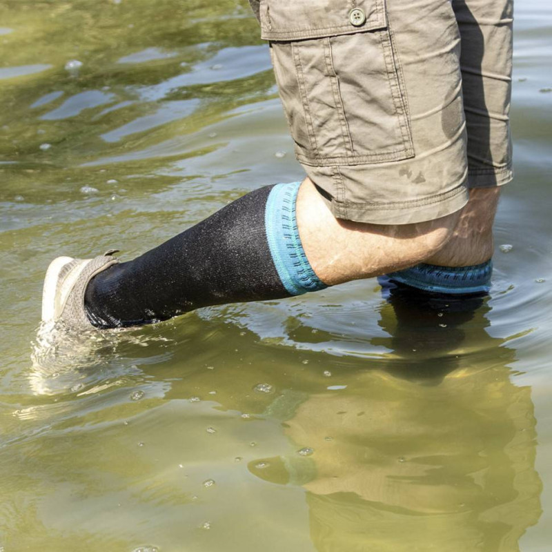 Носки водонепроницаемые Dexshell Wading Green, размер L, черные