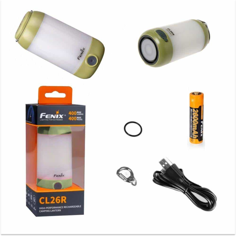 Фонарь кемпинговый Fenix CL26R зеленый