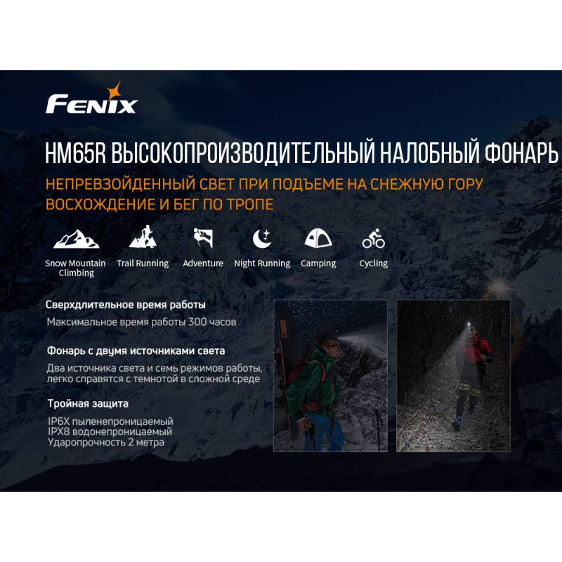 Ліхтар налобний Fenix HM65R