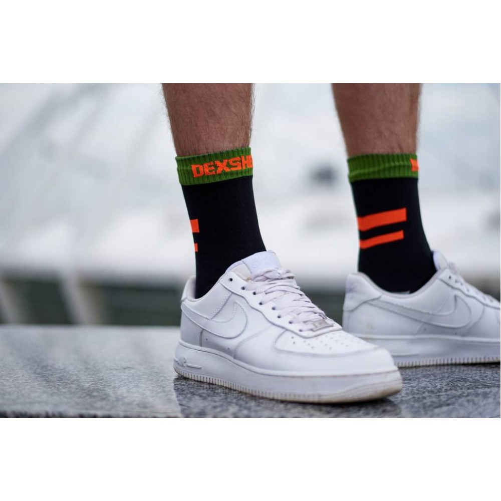 Шкарпетки водонепроникні  Dexshell Running, p-p L, з помаранчевими смугами