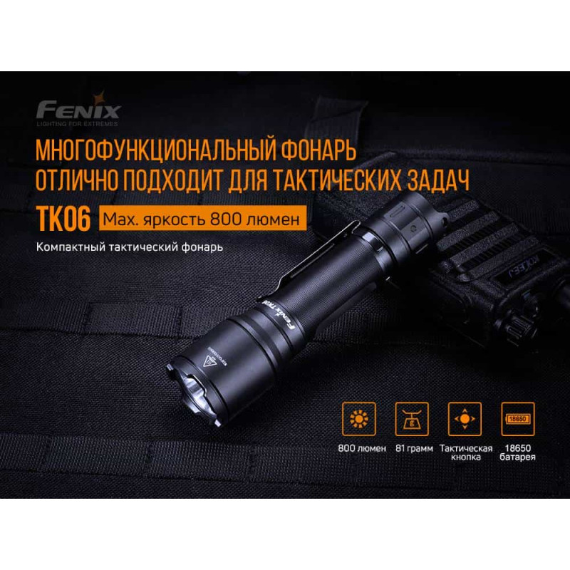 Фонарик ручной Fenix TK06