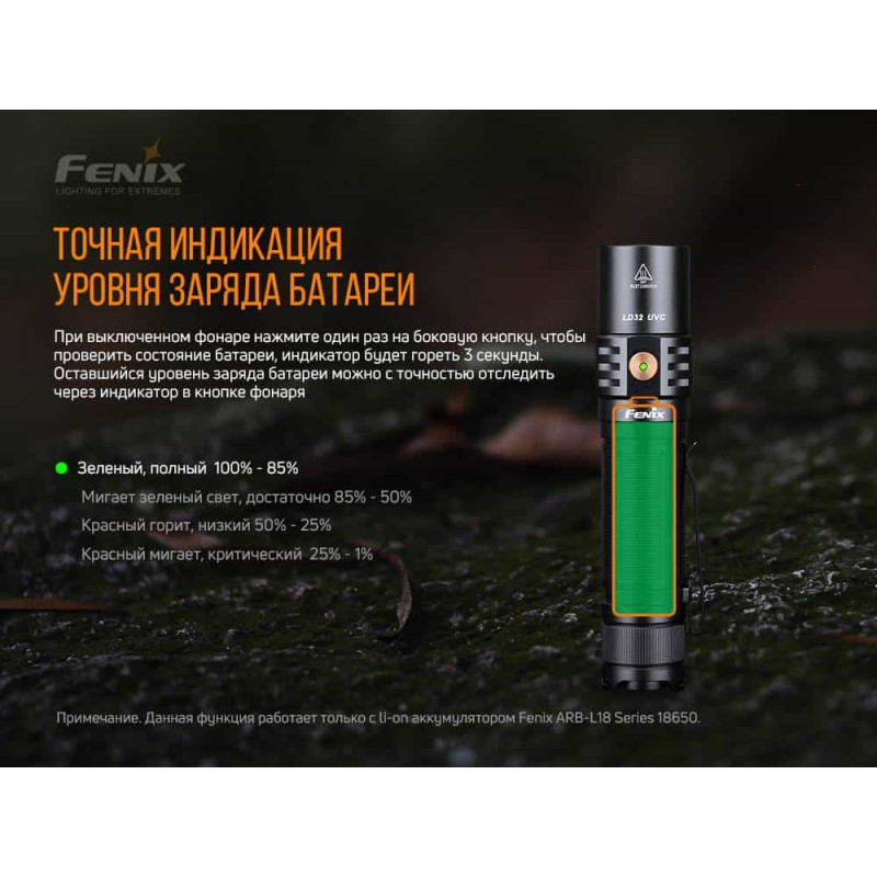Фонарик ручной Fenix LD32 UVC