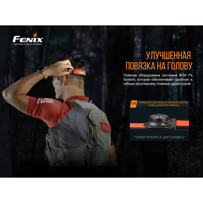 Фонарик налобный Fenix HM65R-T