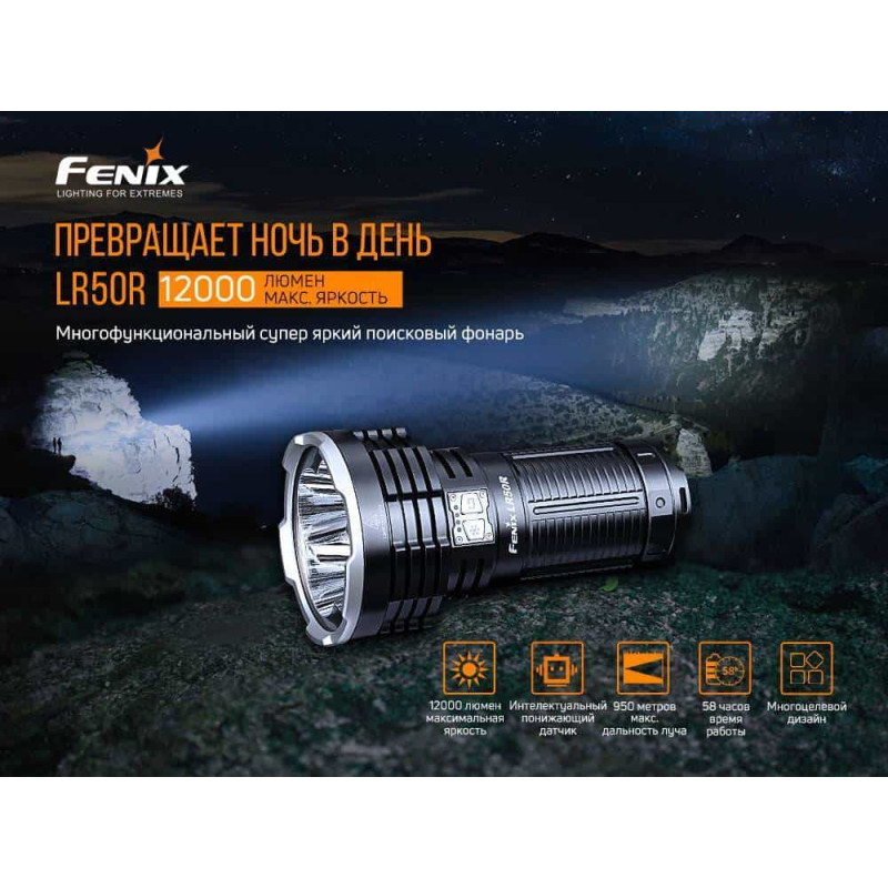 Фонарик ручной Fenix LR50R
