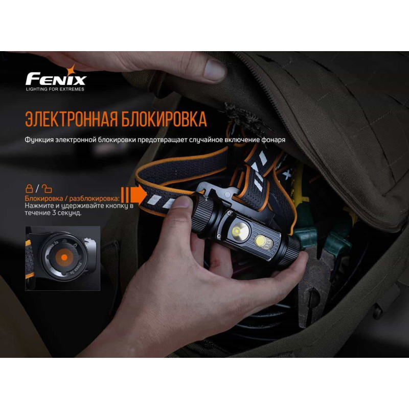 Фонарик налобный Fenix HM70R